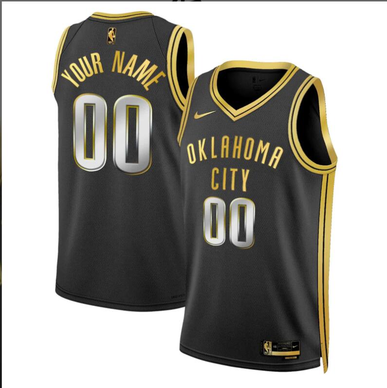 Men Oklahoma City Thunder Swingman Custom black NBA Jersey